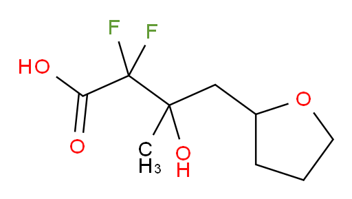 2,2-difluoro-3-hydroxy-3-methyl-4-(tetrahydrofuran-2-yl)butanoic acid