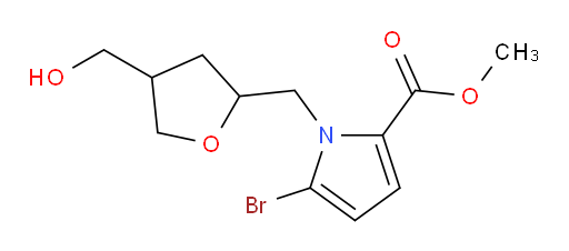 methyl 5-bromo-1-((4-(hydroxymethyl)tetrahydrofuran-2-yl)methyl)-1H-pyrrole-2-carboxylate