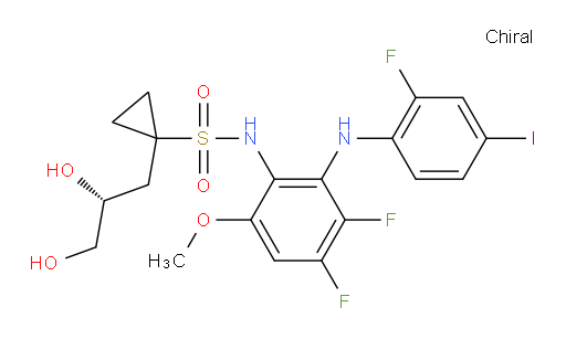 N-[3,4-Difluoro-2-[(2-fluoro-4-iodophenyl)amino]-6-methoxyphenyl]-1-[(2R)-2,3-dihydroxypropyl]cyclopropanesulfonamide (ACI)
