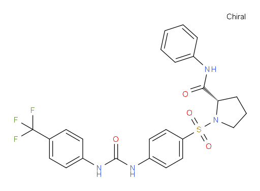 (2S)-N-Phenyl-1-[[4-[[[[4-(trifluoromethyl)phenyl]amino]carbonyl]amino]phenyl]sulfonyl]-2-pyrrolidinecarboxamide (ACI)