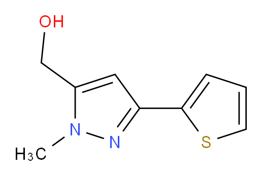 1-Methyl-3-(2-thienyl)-1H-pyrazole-5-methanol (ACI)