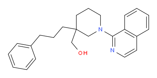 1-(1-Isoquinolinyl)-3-(3-phenylpropyl)-3-piperidinemethanol (ACI)