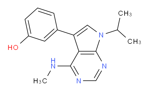 3-[4-(Methylamino)-7-(1-methylethyl)-7H-pyrrolo[2,3-d]pyrimidin-5-yl]phenol (ACI)