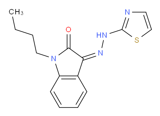 1-Butyl-1H-indole-2,3-dione 3-[2-(2-thiazolyl)hydrazone] (ACI)