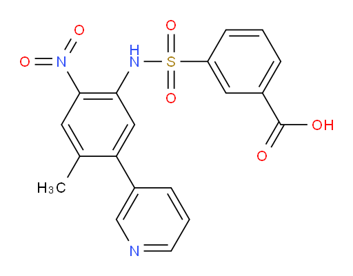 3-[[[4-Methyl-2-nitro-5-(3-pyridinyl)phenyl]amino]sulfonyl]benzoic acid (ACI)