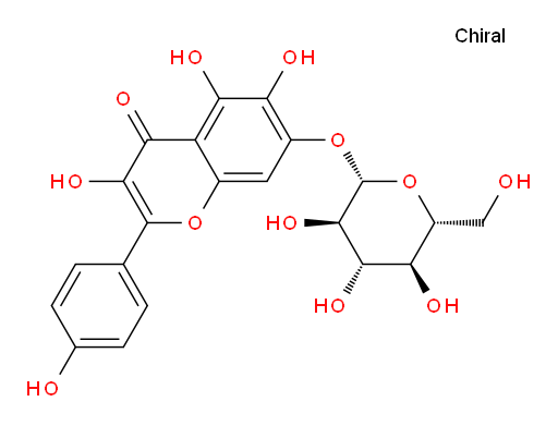 7-(β-D-Glucopyranosyloxy)-3,5,6-trihydroxy-2-(4-hydroxyphenyl)-4H-1-benzopyran-4-one (ACI)