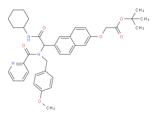 1,1-Dimethylethyl 2-[[6-[2-(cyclohexylamino)-1-[[(4-methoxyphenyl)methyl](2-pyridinylcarbonyl)amino]-2-oxoethyl]-2-naphthalenyl]oxy]acetate (ACI)