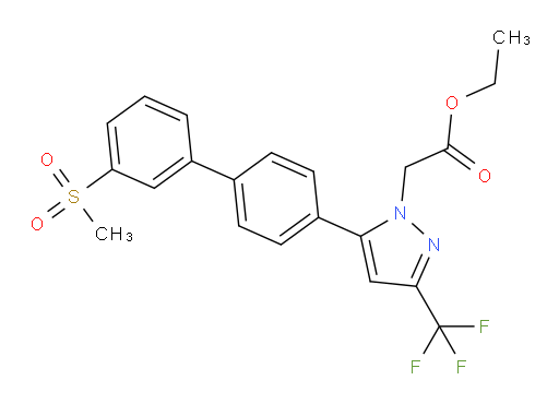Ethyl 2-[5-[3′-(methylsulfonyl)biphenyl-4-yl]-3-(trifluoromethyl)-1H-pyrazol-1-yl]acetate