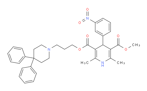 3-[3-(4,4-Diphenyl-1-piperidinyl)propyl] 5-methyl 1,4-dihydro-2,6-dimethyl-4-(3-nitrophenyl)-3,5-pyridinedicarboxylate (ACI)