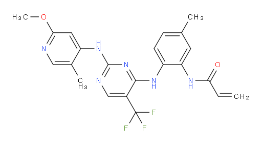 N-[2-[[2-[(2-Methoxy-5-methyl-4-pyridinyl)amino]-5-(trifluoromethyl)-4-pyrimidinyl]amino]-5-methylphenyl]-2-propenamide (ACI)