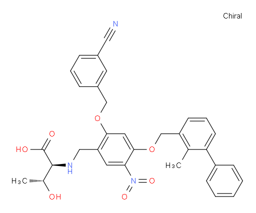 N-[[2-[(3-Cyanophenyl)methoxy]-4-[(2-methyl[1,1′-biphenyl]-3-yl)methoxy]-5-nitrophenyl]methyl]-L-threonine (ACI)