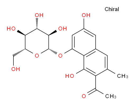 1-[8-(β-D-Glucopyranosyloxy)-1,6-dihydroxy-3-methyl-2-naphthalenyl]ethanone (ACI)