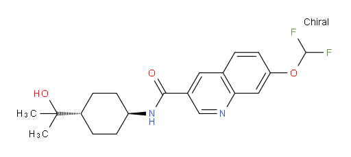 7-(Difluoromethoxy)-N-[trans-4-(1-hydroxy-1-methylethyl)cyclohexyl]-3-quinolinecarboxamide (ACI)