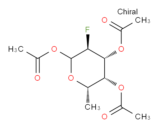 L-Galactopyranose, 2,6-dideoxy-2-fluoro-, 1,3,4-triacetate (ACI)