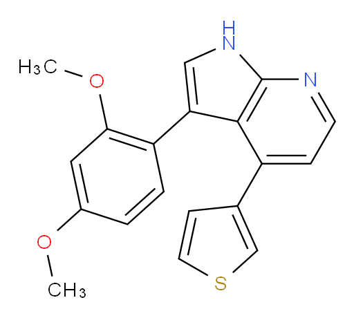 3-(2,4-Dimethoxyphenyl)-4-(3-thienyl)-1H-pyrrolo[2,3-b]pyridine (ACI)