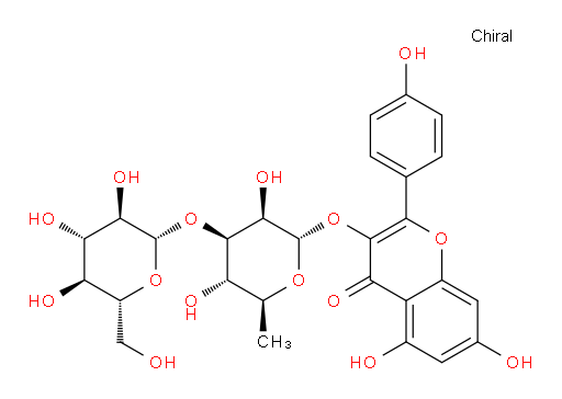 3-[(6-Deoxy-3-O-β-D-glucopyranosyl-α-L-mannopyranosyl)oxy]-5,7-dihydroxy-2-(4-hydroxyphenyl)-4H-1-benzopyran-4-one (ACI)