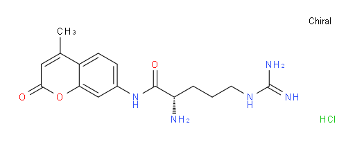 Pentanamide, 2-amino-5-[(aminoiminomethyl)amino]-N-(4-methyl-2-oxo-2H-1-benzopyran-7-yl)-, hydrochloride (1:1), (2S)- (ACI)