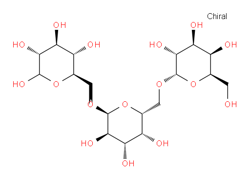 O-α-D-Galactopyranosyl-(1→6)-O-α-D-galactopyranosyl-(1→6)-D-glucopyranose (ACI)