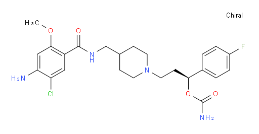 4-Amino-N-[[1-[(3S)-3-[(aminocarbonyl)oxy]-3-(4-fluorophenyl)propyl]-4-piperidinyl]methyl]-5-chloro-2-methoxybenzamide (ACI)