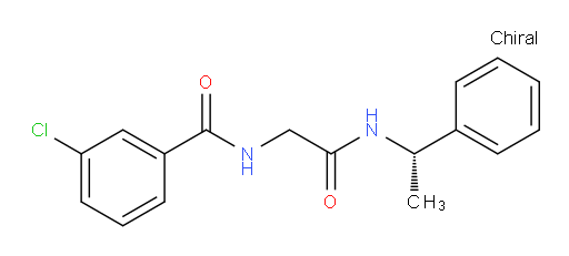 3-Chloro-N-[2-oxo-2-[[(1S)-1-phenylethyl]amino]ethyl]benzamide (ACI)