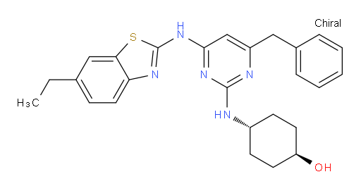 trans-4-[[4-[(6-Ethyl-2-benzothiazolyl)amino]-6-(phenylmethyl)-2-pyrimidinyl]amino]cyclohexanol